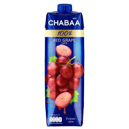 泰國《CHABAA》啜吧-100% 紅葡萄果汁1000ml