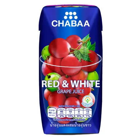 泰國《CHABAA》啜吧-紅白葡萄果汁180ml