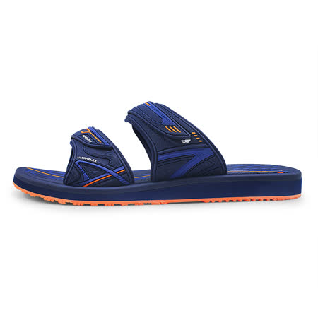 高彈性舒適雙帶拖鞋(G2259M-42)藍橘(SIZE:40-44)