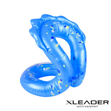 【Leader X】雙氣囊兒童充氣套頭游泳背心(S/M 2色 戲水泳圈 泳具)