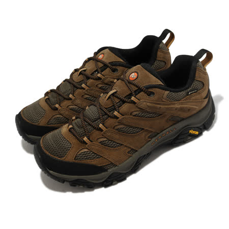 Merrell 越野鞋Moab 3 GTX 男鞋咖啡色黑防水登山耐磨黃金大底戶外真皮