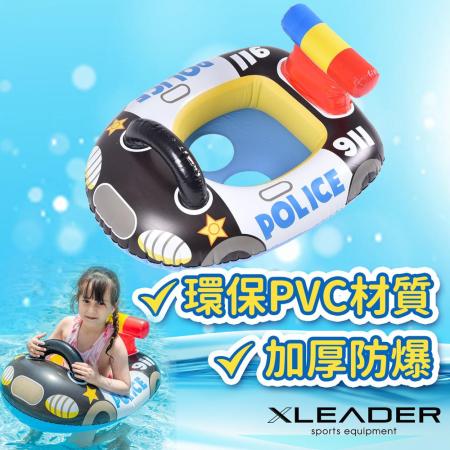 Leader X 網紅爆款 加厚防爆美國警車戲水坐騎 兒童造型游泳圈(適用6個月至3歲)