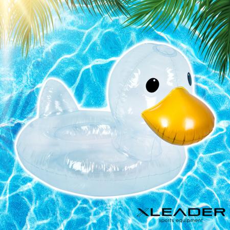  Leader X 透明鴨鴨充氣含座游泳圈 兒童泳圈(適用0-4歲)