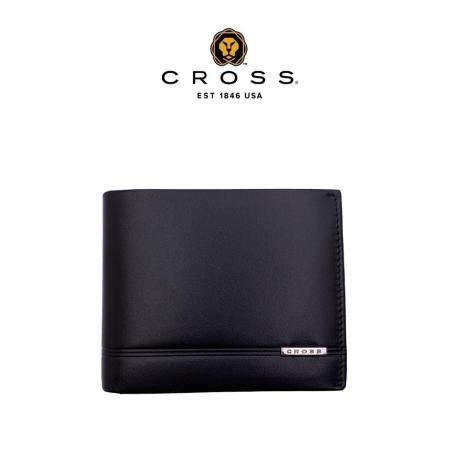 CROSS 限量2折 頂級義大利小牛皮9卡男用皮夾 洛非諾系列 全新專櫃展示品(黑色)