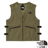 【The North Face】男 工裝風多口袋機能排汗背心(亞洲版型)/5JY8-7D6 橄綠