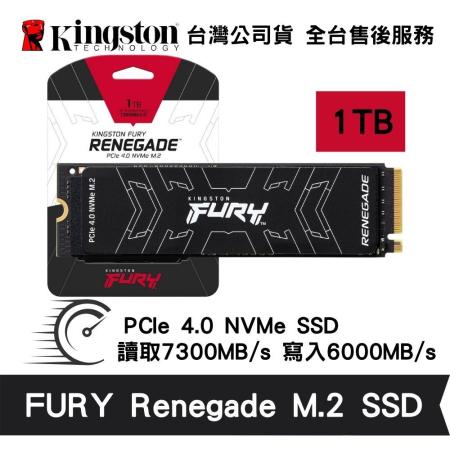 金士頓 1TB FURY Renegade 固態硬碟 M.2 SSD (KT-SFYRS-1TB)