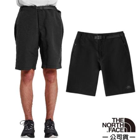 【美國 The North Face】男登山 4D可調彈性吸濕快乾排汗短褲/49BF-JK3 黑 N