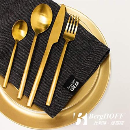 【比利時BergHOFF】 GEM 刀叉四入組-金色