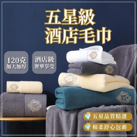 【Nick Shop】(2入組)五星級酒店毛巾 100%純棉