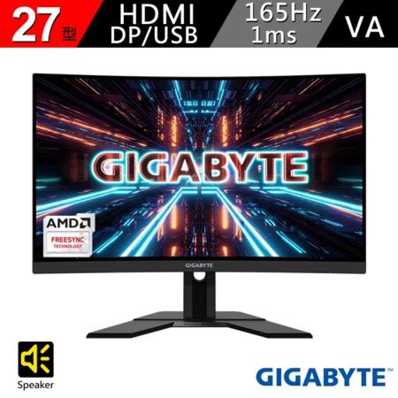 技嘉 G27FC A 27型 165Hz 1ms 曲面電競螢幕