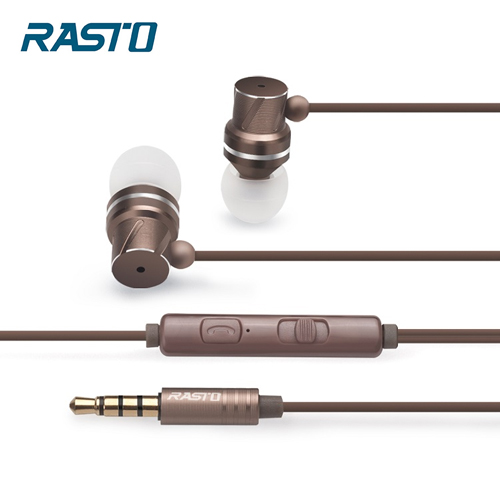 【RASTO】RS8 鋁合金入耳式耳機 古銅
