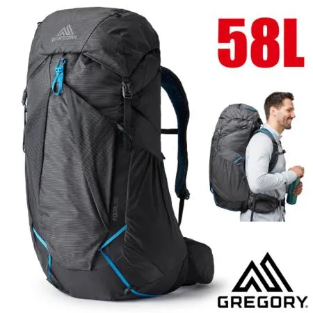 【美國 GREGORY】FOCAL 58L 專業健行登山背包_141334 臭氧黑