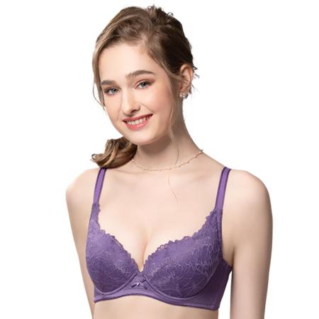 【思薇爾】花思系列B-E罩蕾絲包覆女內衣(月荷紫)