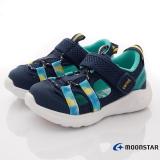 Moonstar月星機能童鞋-速洗樂系列-護趾涼鞋-CRC22907深藍-16-20cm 18cm