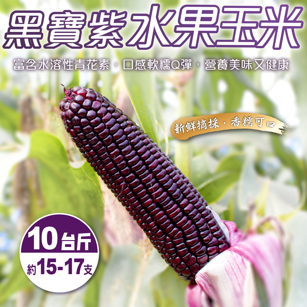 【果農直配】黑寶水果玉米1箱(約10台斤/箱)