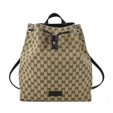 GUCCI Guccissima GG 帆布束口後背包(卡其)