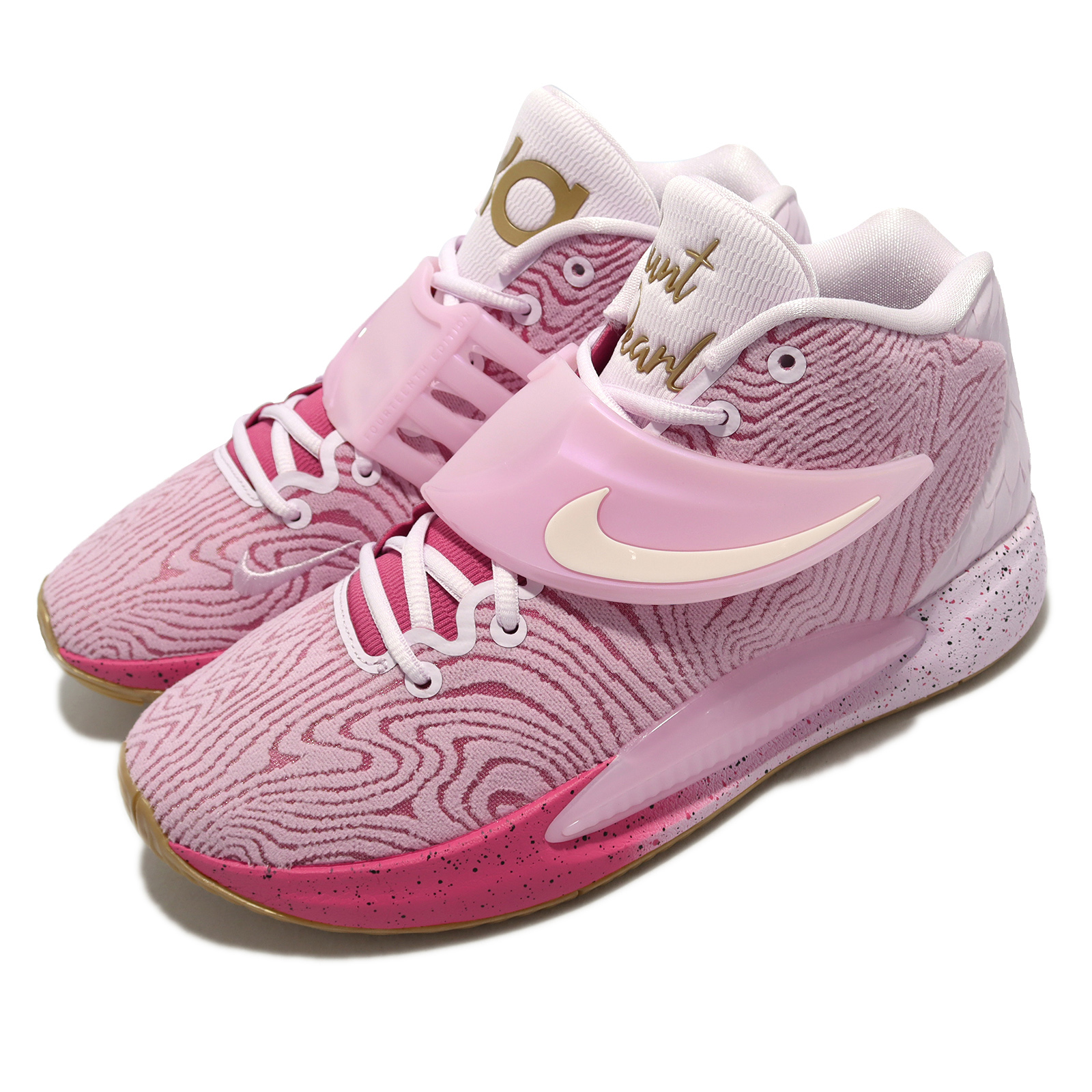 Nike 籃球鞋 KD14 Seasonal EP 粉紅 金 男鞋 乳癌 珍珠阿姨 14代 氣墊 Durant DC9380-600 DC9380-600
