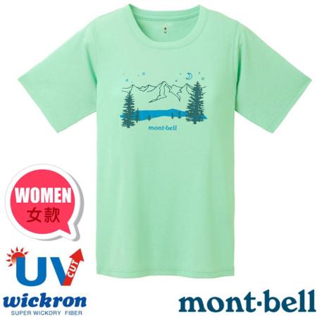 【mont-bell】女 Wickron 吸濕排汗短袖T恤藍湖/1114482 OCWV 海青