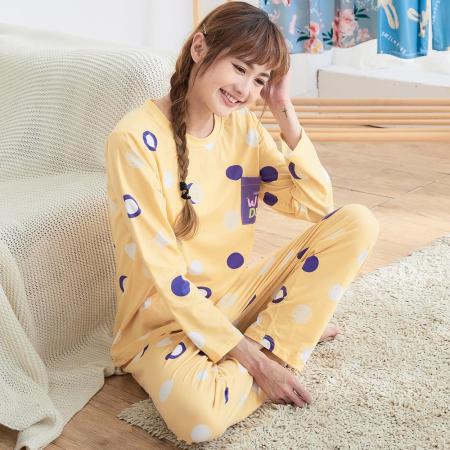 【Wonderland】
 居家睡衣褲組(黃)