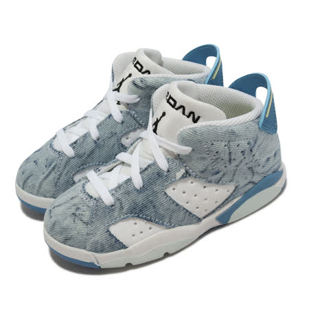 休閒童鞋 Jordan 6 Retro TD 嬰童 淺藍 白 六代 水洗丹寧 AJ6 學步鞋