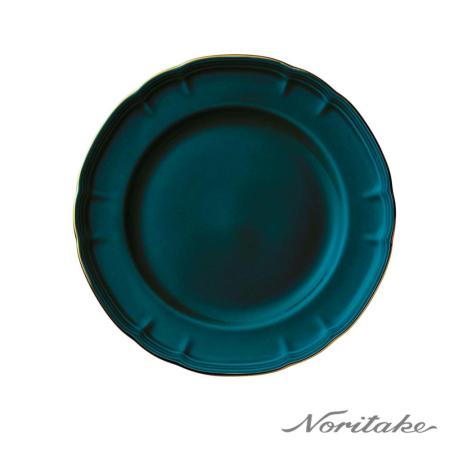 【日本 Noritake】普羅旺斯風情點心盤21CM-青杉藍(可微波)