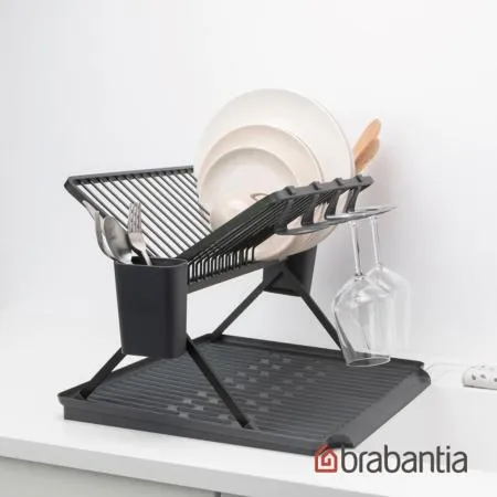 【荷蘭BRABANTIA】 可折疊瀝水架-深灰(大)