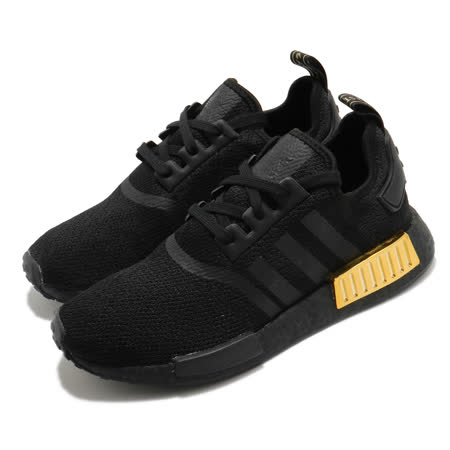 Adidas 休閒鞋 NMD_R1 W 黑 金 BOOST 女鞋 愛迪達 金屬感 FV1787