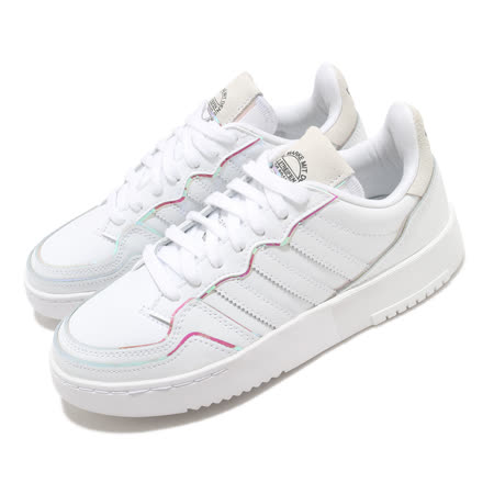 Adidas 休閒鞋 Supercourt W 白 米白 炫彩 小白鞋 女鞋 FV9716