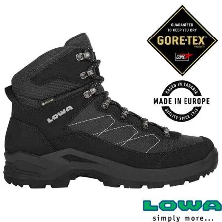 【德國 LOWA】男 GTX 中筒防水透氣多功能健行鞋_登山鞋_LW310529-0999 黑