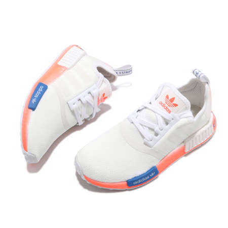 Adidas 休閒鞋 NMD_R1 白 橘 藍 Boost 男鞋 女鞋 愛迪達 反光 FV7852