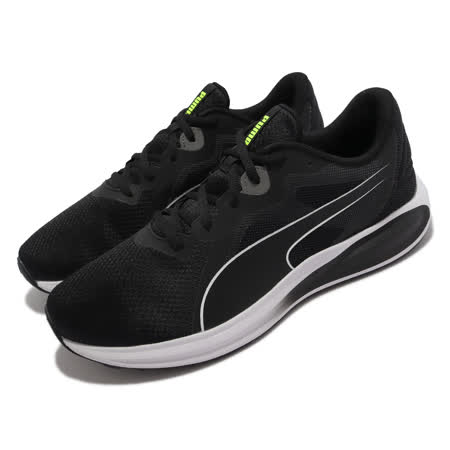 Puma 慢跑鞋 Twitch Runner 男鞋 網布 輕量 透氣 基本款 黑 白 37628901