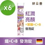 德國 好立善 鐵+維生素C+B發泡錠 6入組 (20錠x6入)