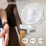 SANASUI山水 USB桌夾式LED燈充電風扇 SHF-N63