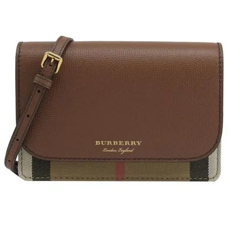 BURBERRY 8046321 HAMPSHIRE經典棉麻多卡斜背包