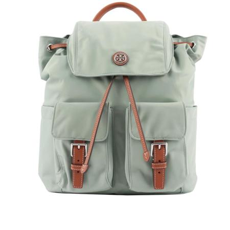 【TORY BURCH】尼龍雙口袋後背包(藍綠色)