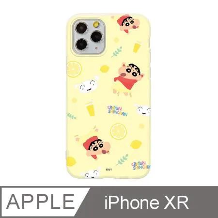 iPhone XR 6.1吋 蠟筆小新繽紛碎花系列防摔iPhone手機殼 清涼檸檬