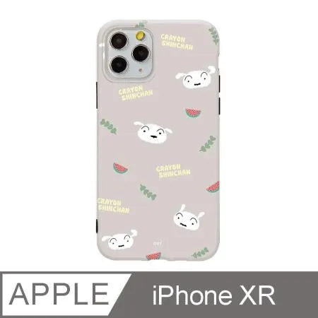iPhone XR 6.1吋 蠟筆小新粉嫩碎花系列防摔iPhone手機殼 小白