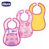 chicco-可愛動物防水圍兜3入-多色