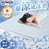 【KUMORI】新一代日本超涼感床墊(可機洗/單人/平行輸入) 藍色