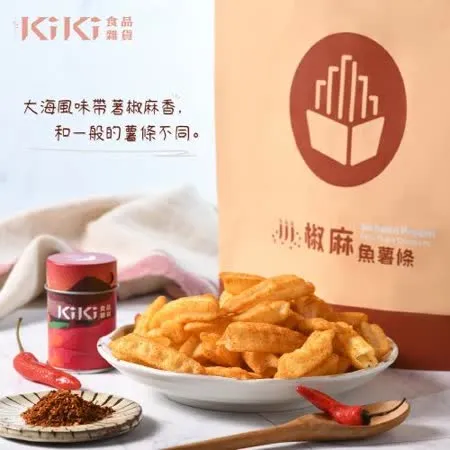 KIKI食品雜貨 椒麻魚薯條x10袋 (80g/袋)