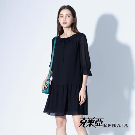 【KERAIA 克萊亞】輕舞飛揚飄逸雪紡洋裝