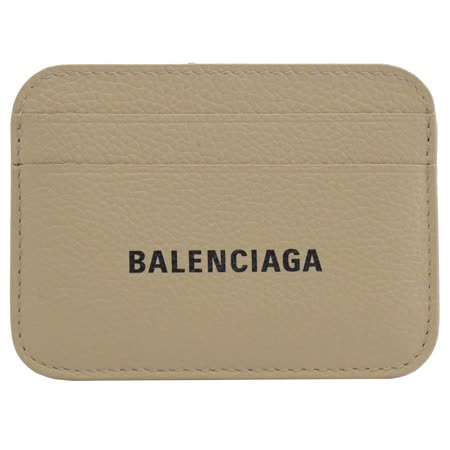 BALENCIAGA 巴黎世家 593812 經典印字LOGO牛皮4卡卡夾.裸膚色