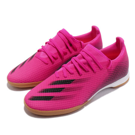 adidas 室內足球鞋 X Ghosted.3 In 男鞋 桃紅 膠底 運動鞋 FW6938