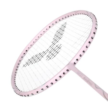 VICTOR 神速穿線拍-羽毛球 羽球拍 訓練 勝利 粉紅灰