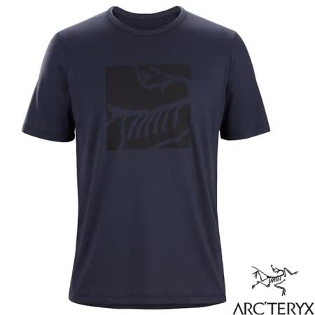 【加拿大 ARCTERYX 始祖鳥】男 Skeletile Wool 快乾短袖圓領羊毛排汗衣/29128 黑寶石