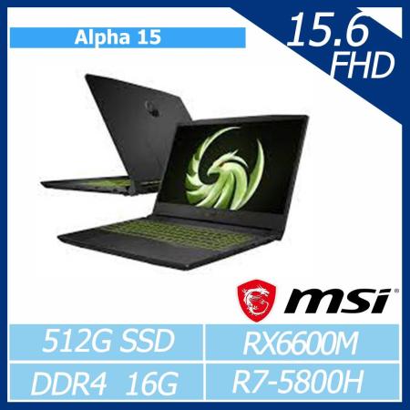 MSI Alpha 15 微星電競筆電 B5EEK-222TW 