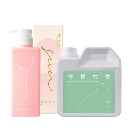 NUKAH 全家必備沙龍級髮品 (檸檬柚香精油洗髮精1000ml+晴初修護洗髮精600ml)