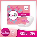 (快速到貨)Kotex 靠得住安全瞬吸護墊(標準14.5cm)-無香30片x2包