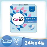 Kotex 靠得住蘆薈高透氧護墊(加長17.5cm)-無香24片X4包