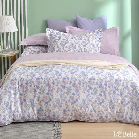 義大利La Belle《恬蜜花園》雙人純棉防蹣抗菌吸濕排汗兩用被床包組
